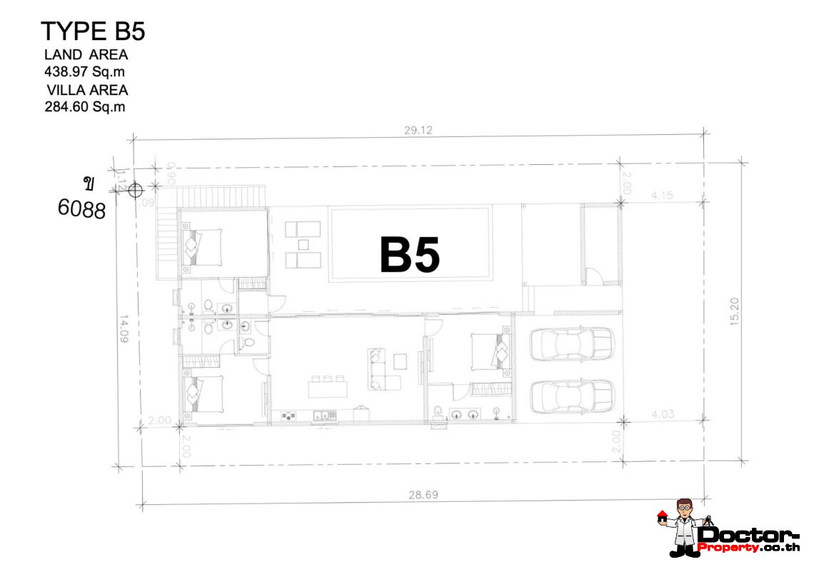 3 Bedroom Beachfront Pool Villa in Ban Tai, Koh Samui – For Sale