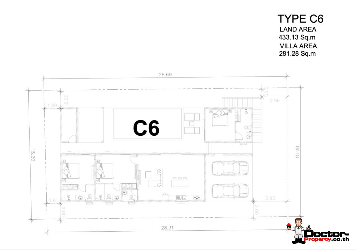 3 Bedroom Beachfront Pool Villa in Ban Tai, Koh Samui – For Sale
