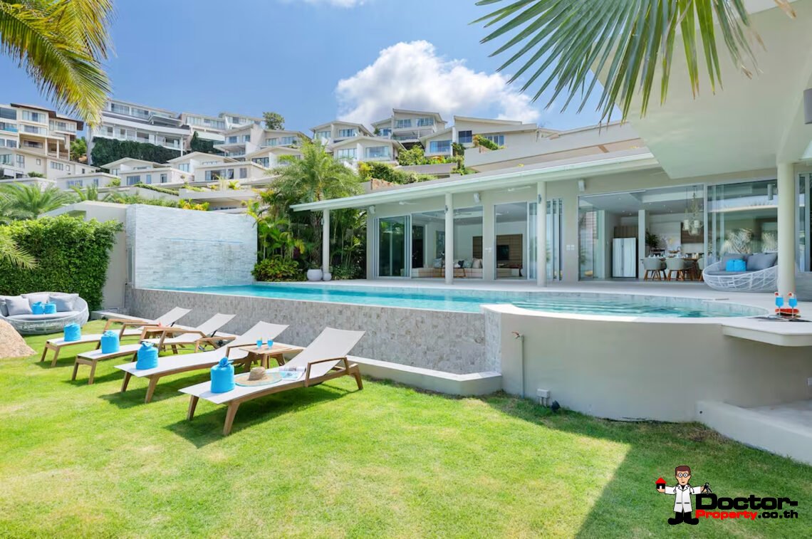 Luxury Beachside 4 Bedroom Pool Villa in Plai Laem, Koh Samui – For Sale