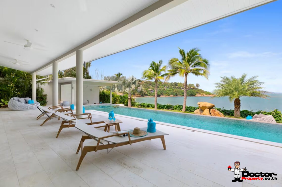 Luxury Beachside 4 Bedroom Pool Villa in Plai Laem, Koh Samui – For Sale