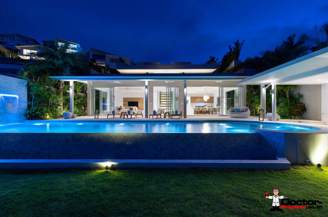 Luxury Beachside 4 Bedroom Pool Villa in Plai Laem, Koh Samui – For Sale