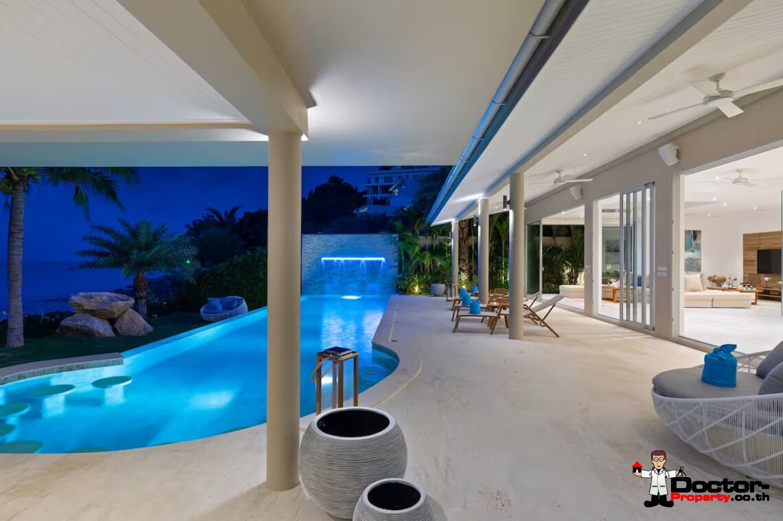 Luxury Beachside 4 Bedroom Pool Villa in Plai Laem, Koh Samui – For Sale