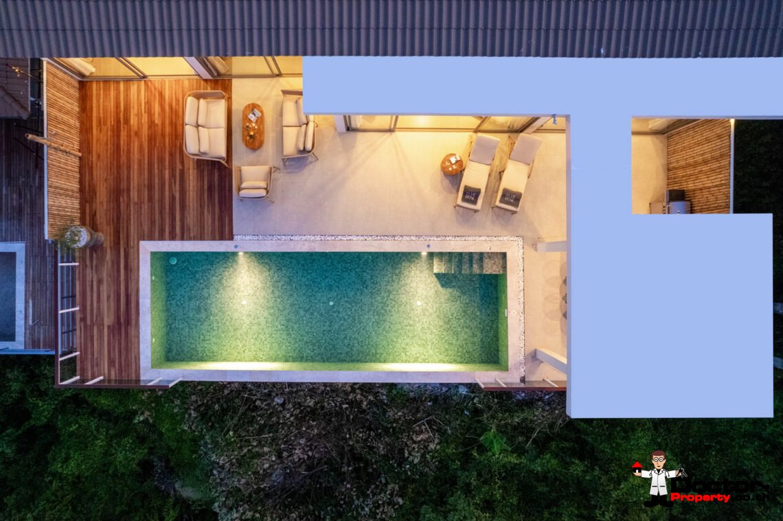 Modern 4 Bedroom Pool Villa with Partial Sea View in Chaweng Noi, Koh Samui – For Sale