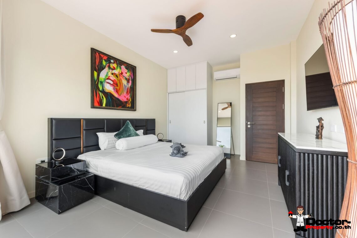 Modern 3 Bedroom Pool Villa with Partial Sea View in Chaweng Noi, Koh Samui – For Sale