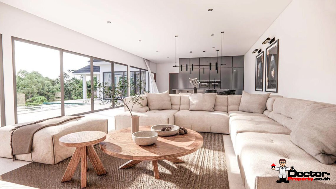 Modern 3 Bedroom Pool Villa in Bang Rak, Koh Samui – For Sale