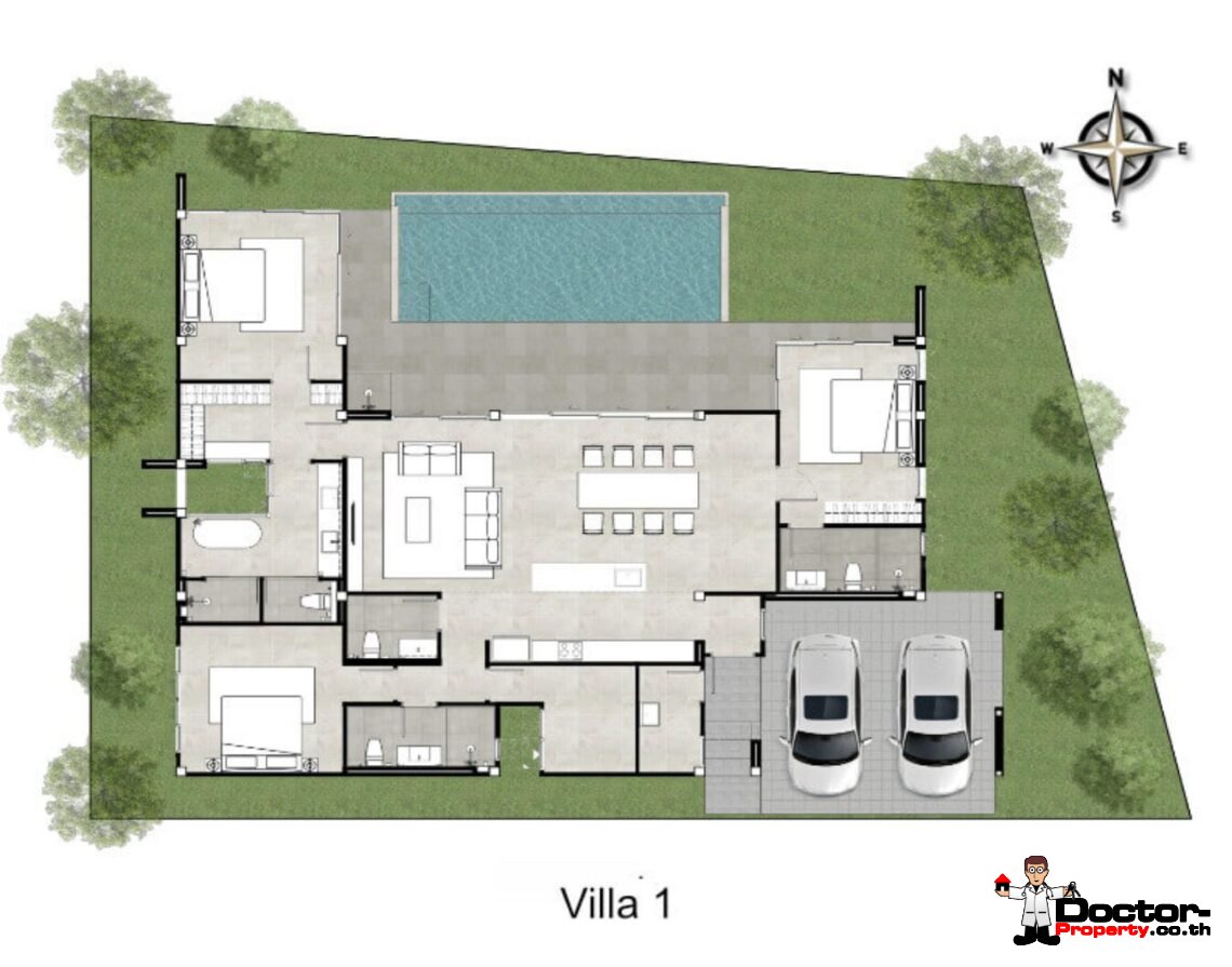 Modern 3-4 Bedroom Pool Villa in Bo Phut, Koh Samui – For Sale