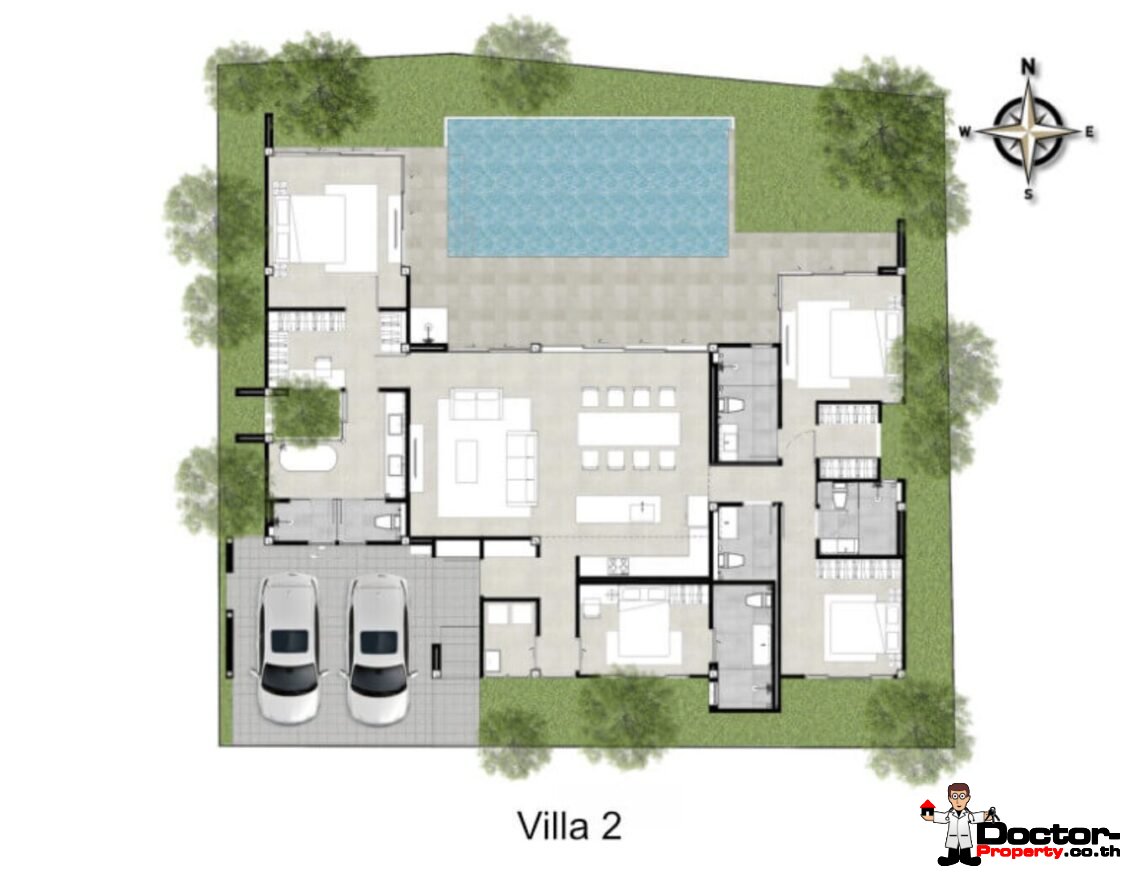 Modern 3-4 Bedroom Pool Villa in Bo Phut, Koh Samui – For Sale