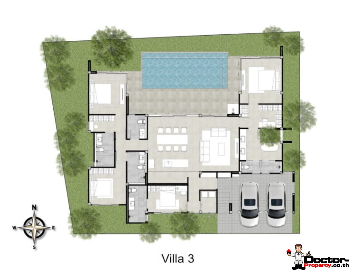 Modern 3-4 Bedroom Pool Villa in Bo Phut, Koh Samui – For Sale