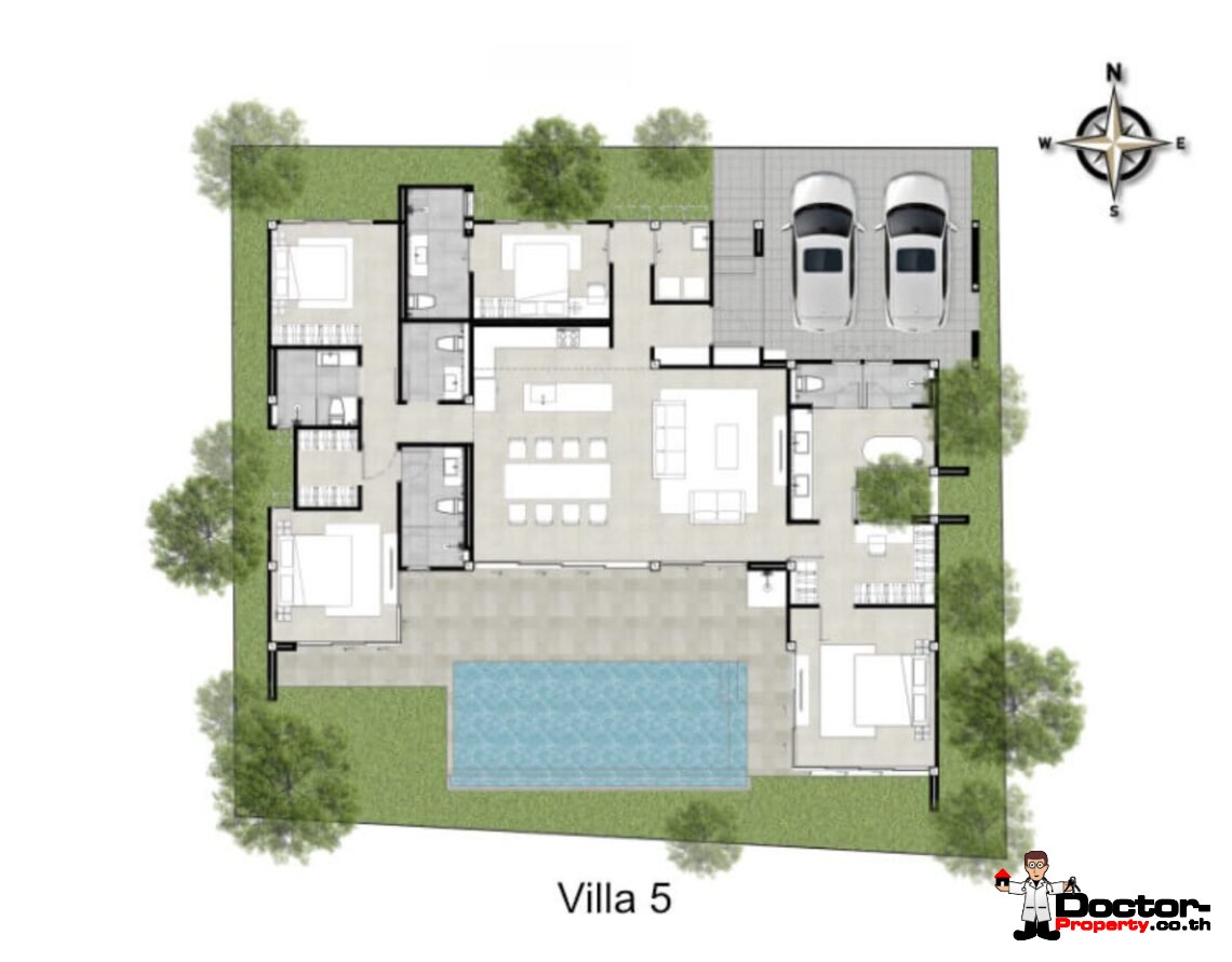 Modern 3-4 Bedroom Pool Villa in Bo Phut, Koh Samui – For Sale