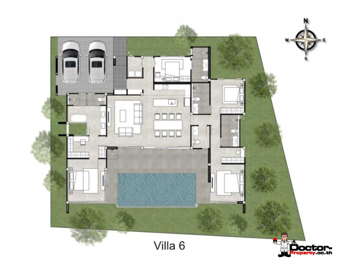 Modern 3-4 Bedroom Pool Villa in Bo Phut, Koh Samui – For Sale