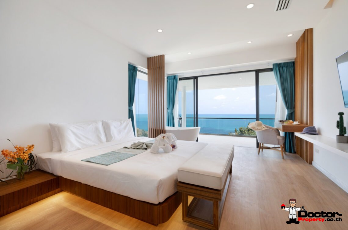 3 Bedroom Pool Villa with Sea View in Chaweng Noi, Koh Samui – For Sale