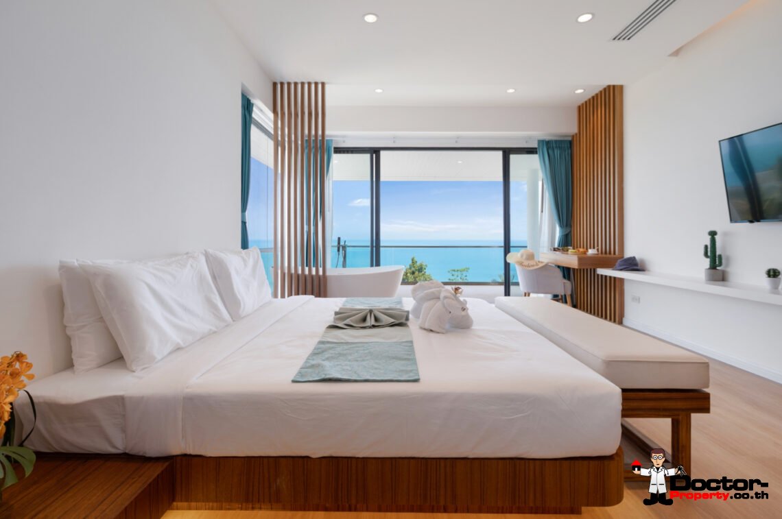 Duplex 3 Bedroom Pool Villa with Sea View in Chaweng Noi, Koh Samui – For Sale
