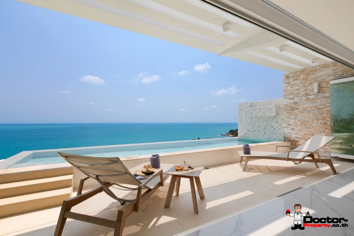 3 Bedroom Pool Villa with Sea View in Chaweng Noi, Koh Samui – For Sale