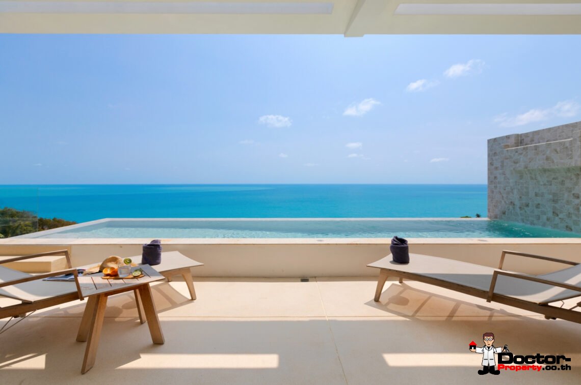 3 Bedroom Pool Villa with Sea View in Chaweng Noi, Koh Samui – For Sale