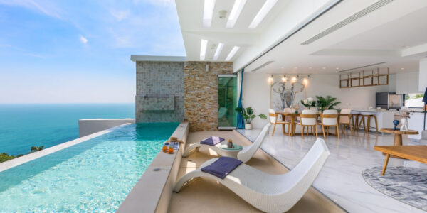 Duplex 3 Bedroom Pool Villa with Sea View in Chaweng Noi, Koh Samui – For Sale