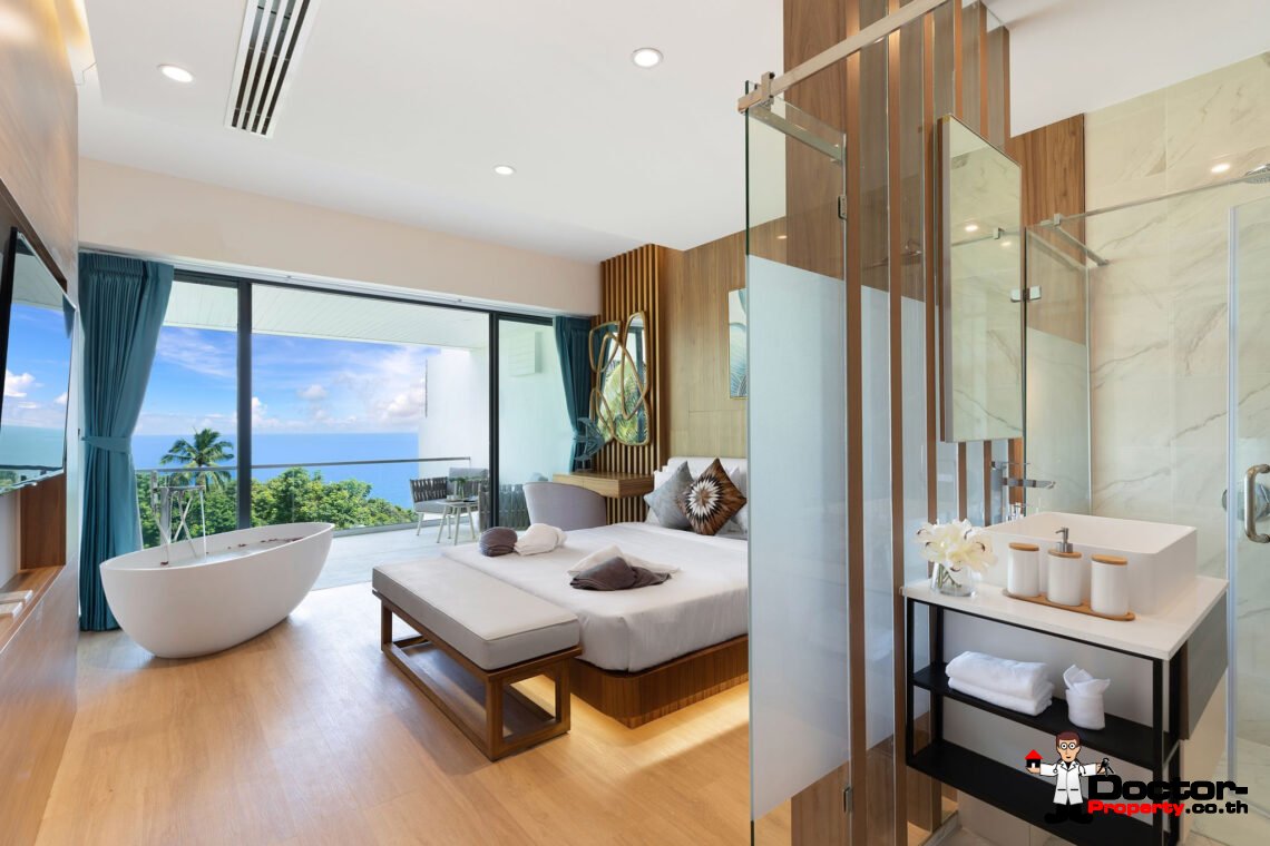 Duplex 3 Bedroom Pool Villa with Sea View in Chaweng Noi, Koh Samui – For Sale