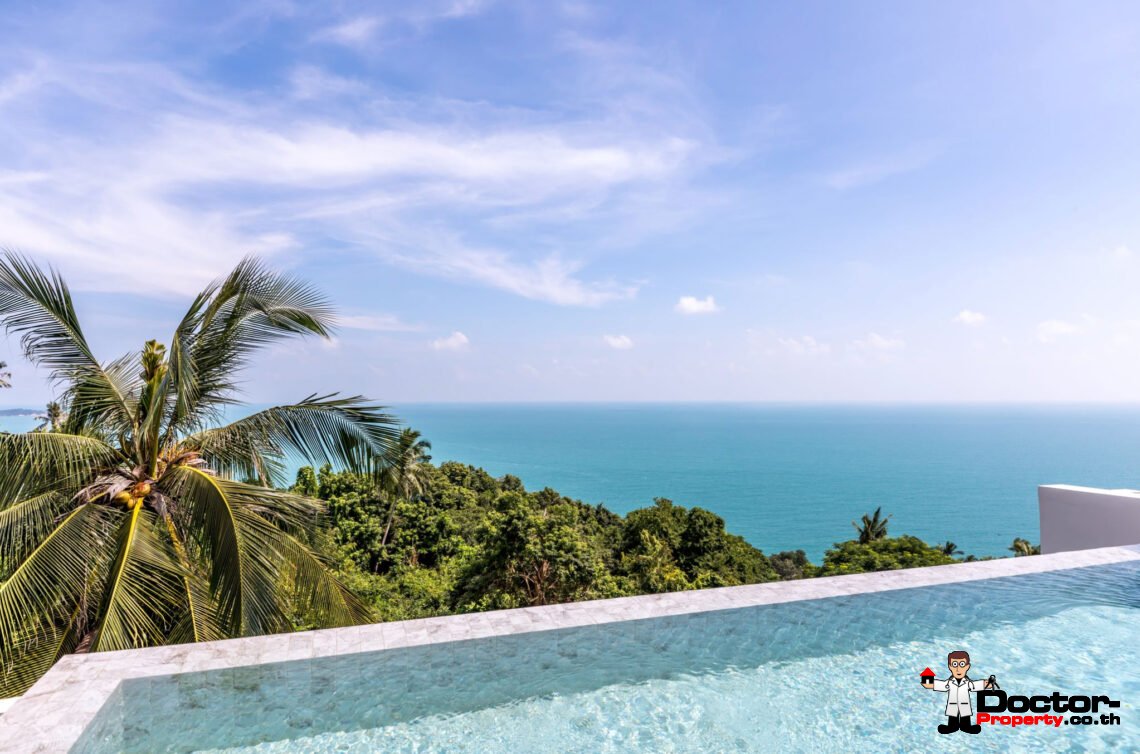 Duplex 3 Bedroom Pool Villa with Sea View in Chaweng Noi, Koh Samui – For Sale