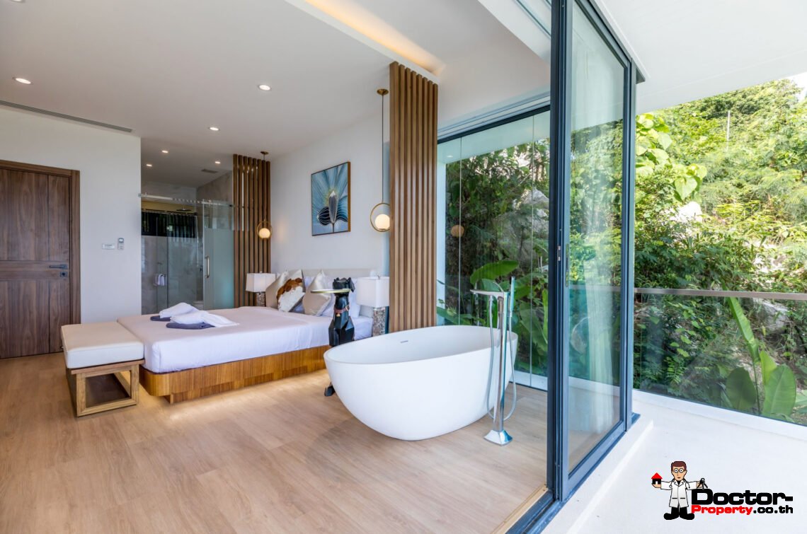 Duplex 3 Bedroom Pool Villa with Sea View in Chaweng Noi, Koh Samui – For Sale