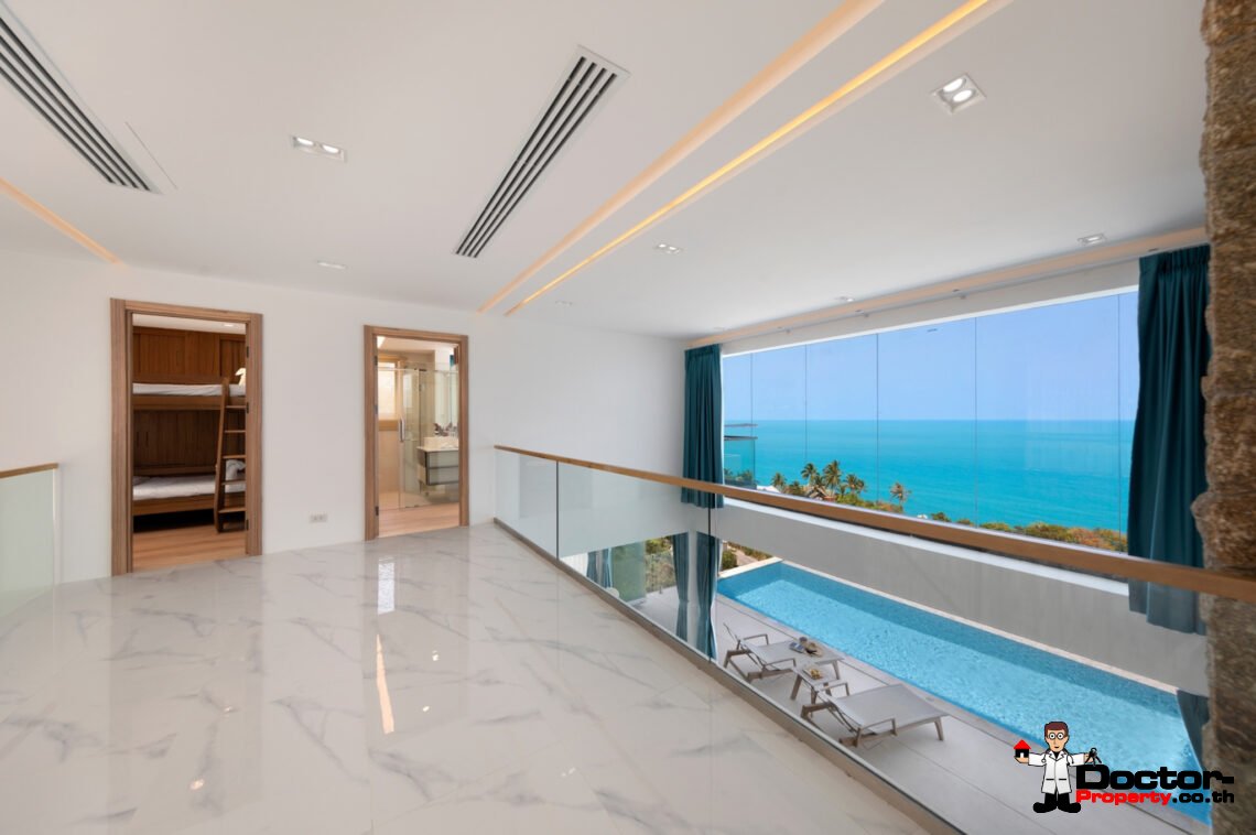 5 Bedroom Pool Villa with Sea View in Chaweng Noi, Koh Samui – For Sale