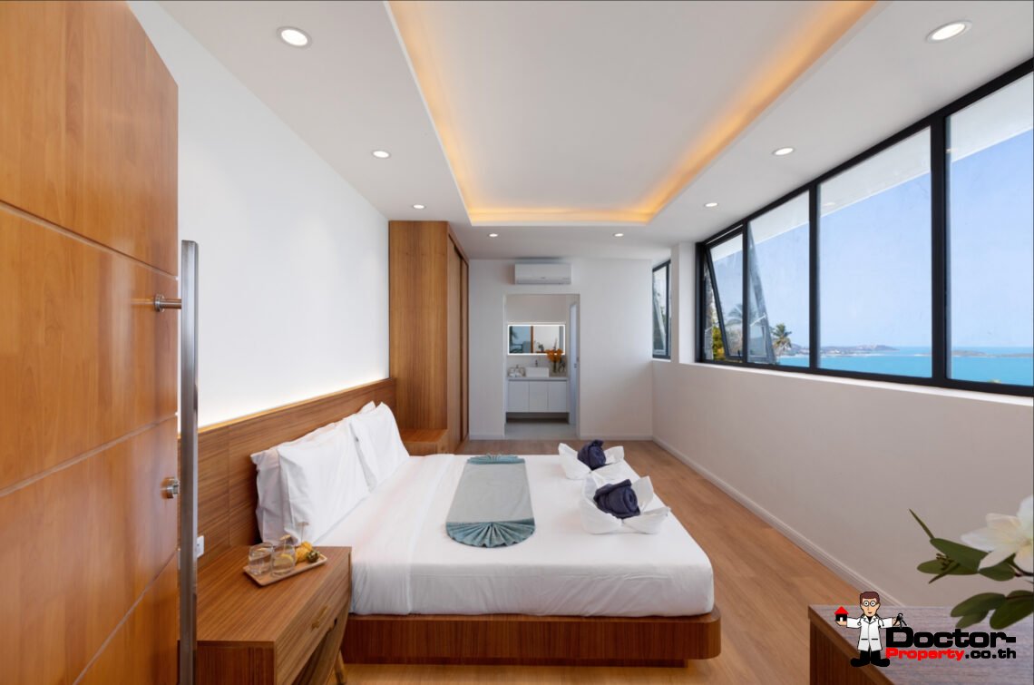 5 Bedroom Pool Villa with Sea View in Chaweng Noi, Koh Samui – For Sale