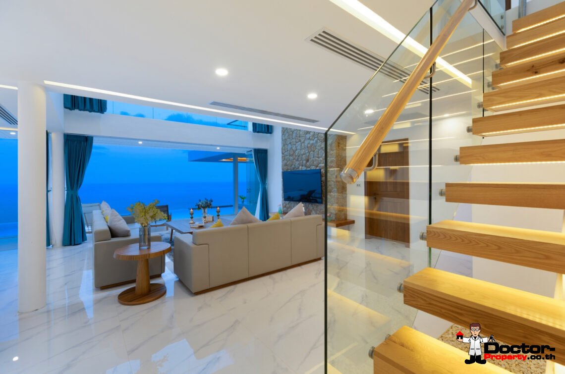5 Bedroom Pool Villa with Sea View in Chaweng Noi, Koh Samui – For Sale