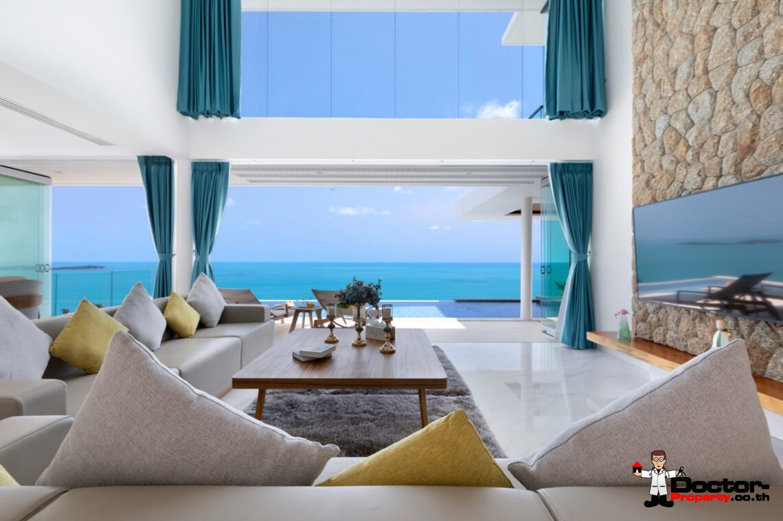 5 Bedroom Pool Villa with Sea View in Chaweng Noi, Koh Samui – For Sale