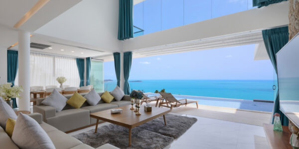 5 Bedroom Pool Villa with Sea View in Chaweng Noi, Koh Samui – For Sale