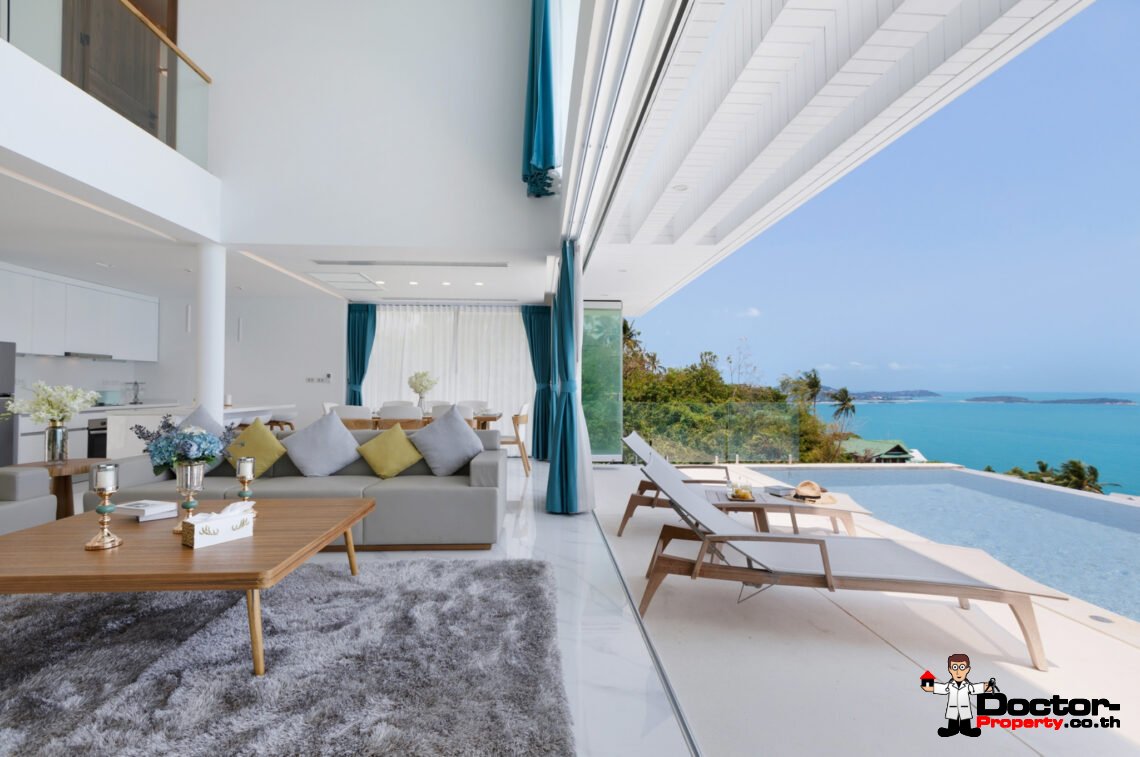 5 Bedroom Pool Villa with Sea View in Chaweng Noi, Koh Samui – For Sale