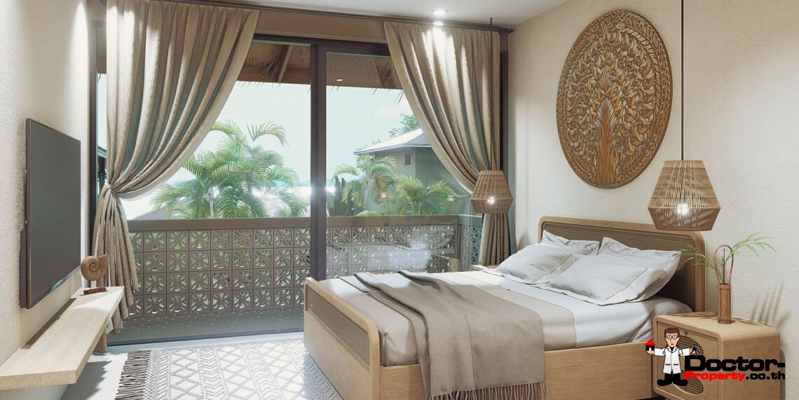 1-3 Bedroom Pool Villa with Partial Sea View in Lamai, Koh Samui – For Sale