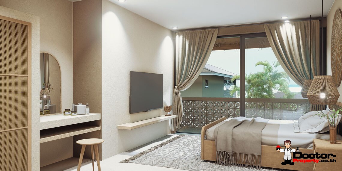 1-3 Bedroom Pool Villa with Partial Sea View in Lamai, Koh Samui – For Sale