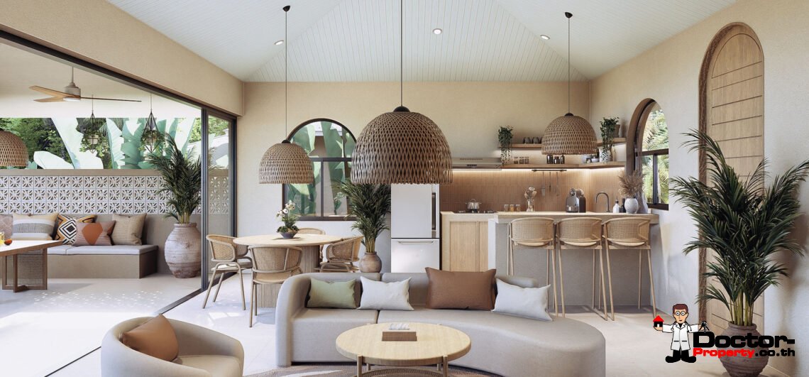 1 Bedroom Pool Villa with Partial Sea View in Lamai, Koh Samui – For Sale