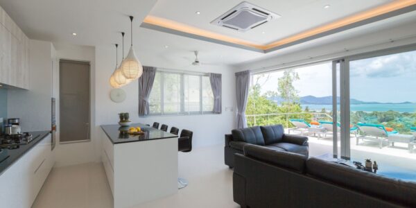 3 Bedroom Pool Villa with Sea View in Choeng Mon, Koh Samui – For Sale