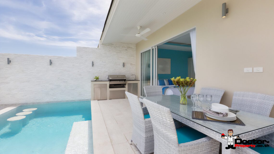 3 Bedroom Pool Villa with Sea View in Choeng Mon, Koh Samui – For Sale