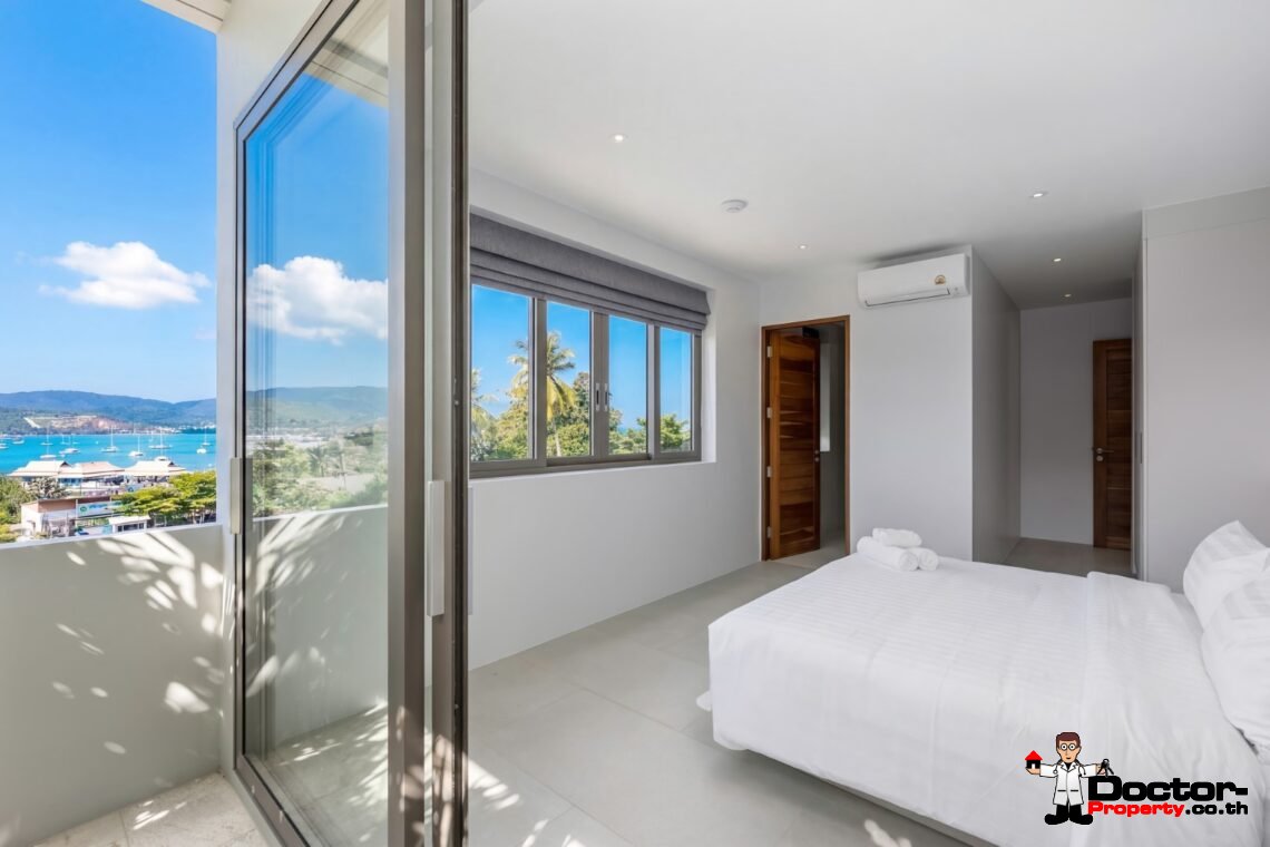 4 Bedroom Pool Villa with Sea View and Sunset View in Bang Rak, Koh Samui – For Sale
