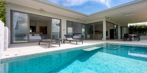 4 Bedroom Pool Villa with Sea View and Sunset View in Bang Rak, Koh Samui – For Sale