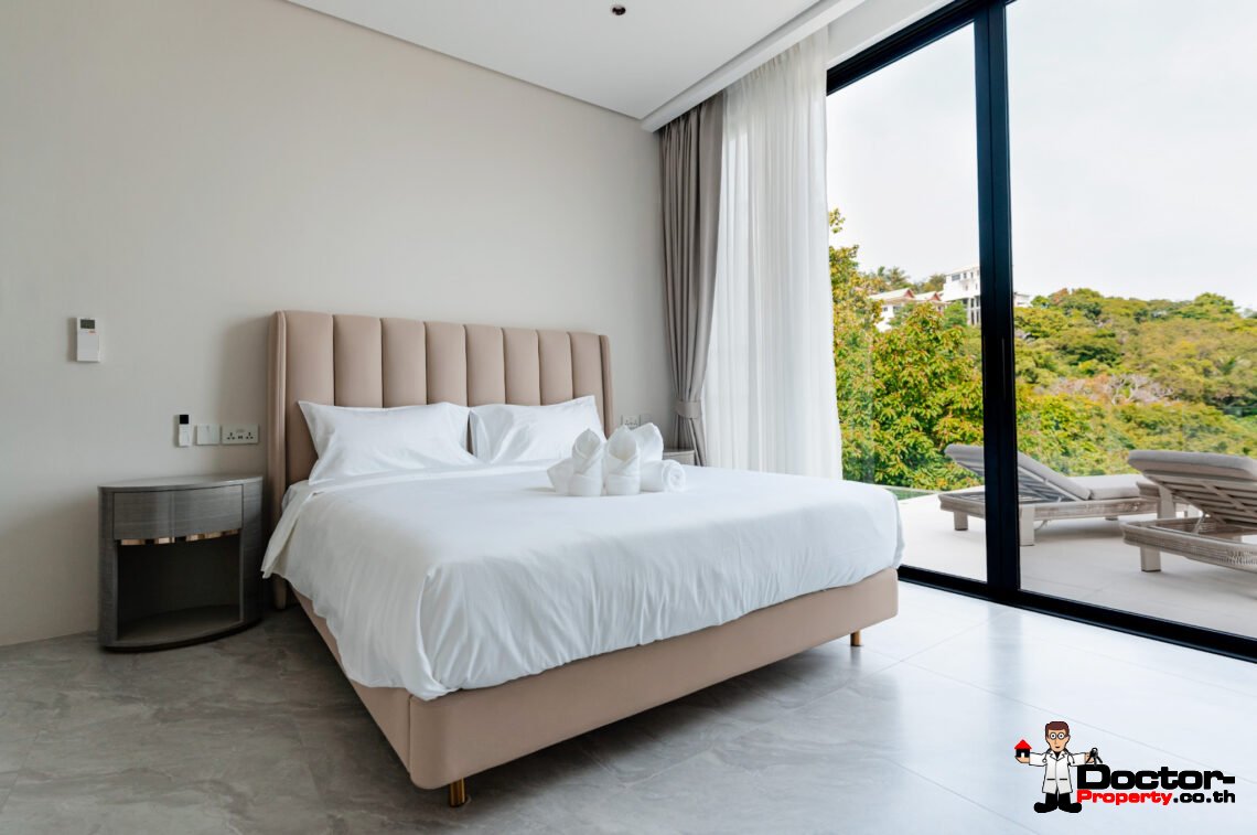 4 Bedroom Pool Villa with Partial Sea View in Bang Por, Koh Samui – For Sale