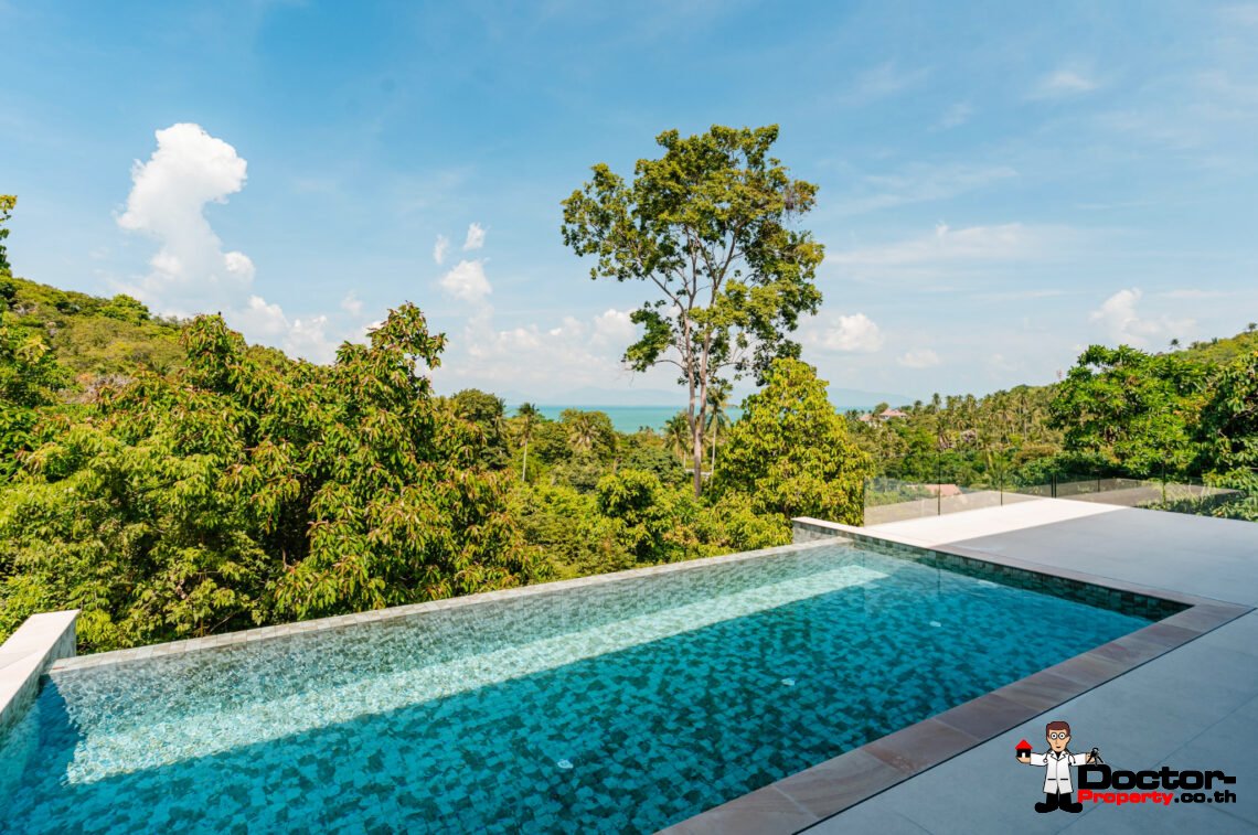 4 Bedroom Pool Villa with Partial Sea View in Bang Por, Koh Samui – For Sale
