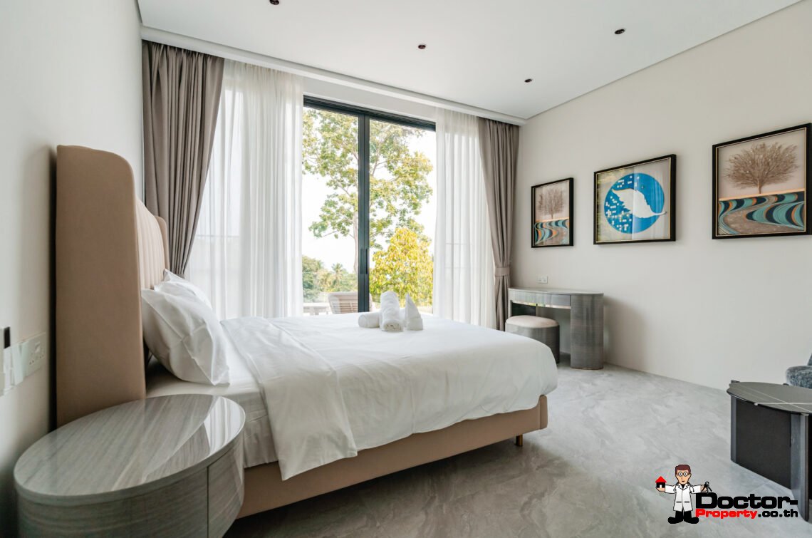 4 Bedroom Pool Villa with Partial Sea View in Bang Por, Koh Samui – For Sale