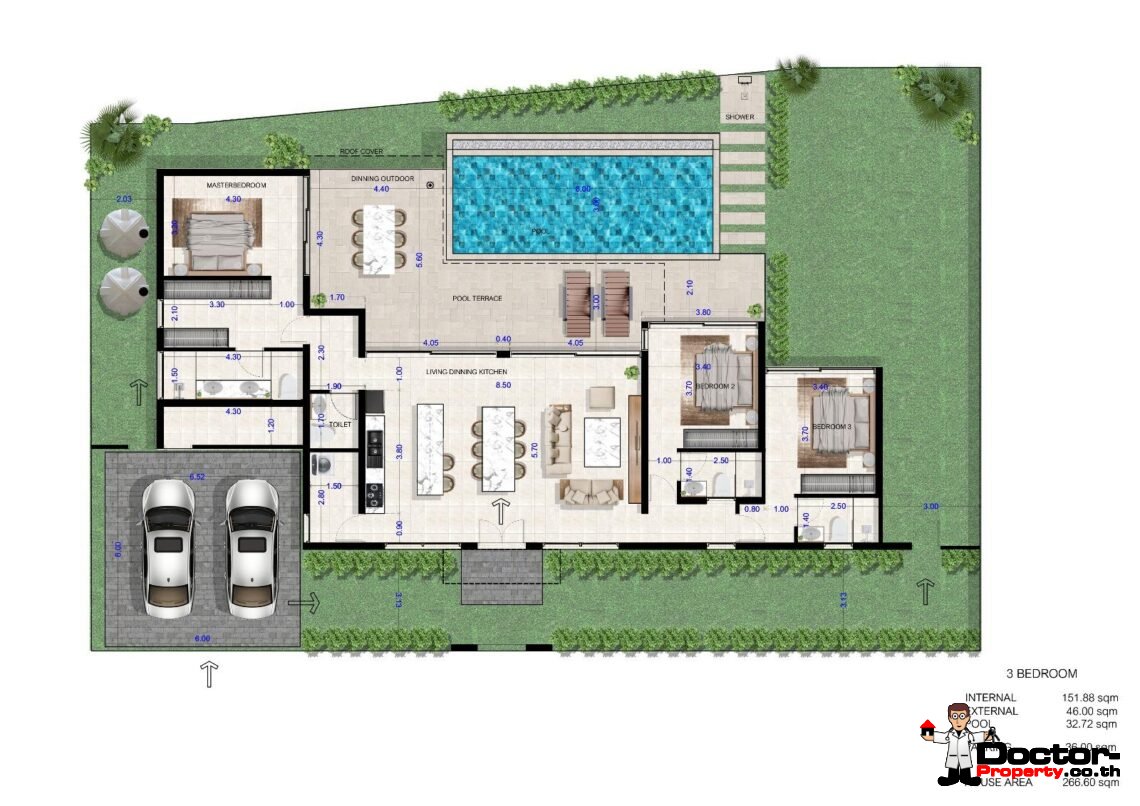 Tropical 2-4 Bedroom Pool Villa in Lamai, Koh Samui – For Sale