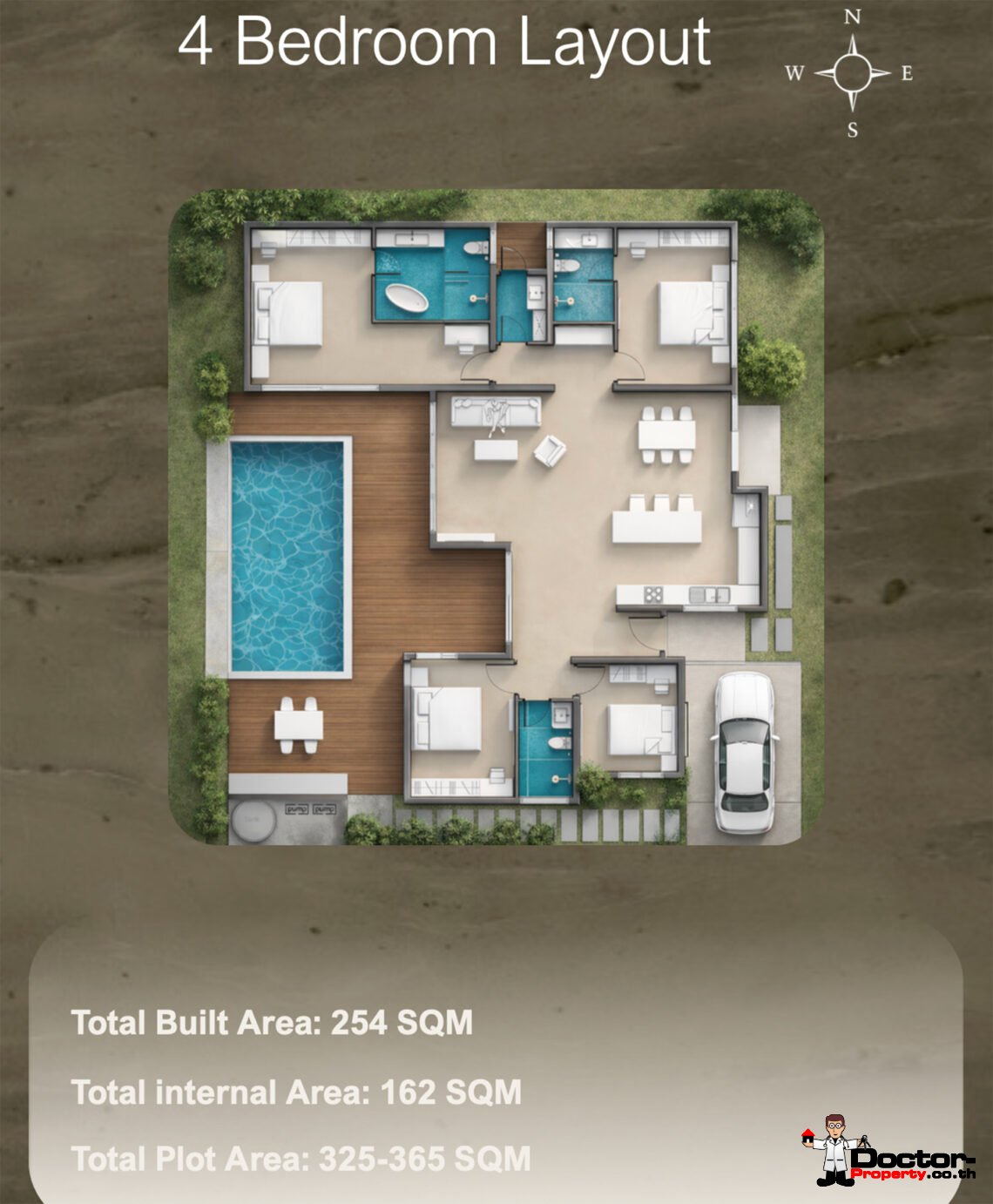 Modern 3-4 Bedroom Pool Villa in Chaweng, Koh Samui – For Sale