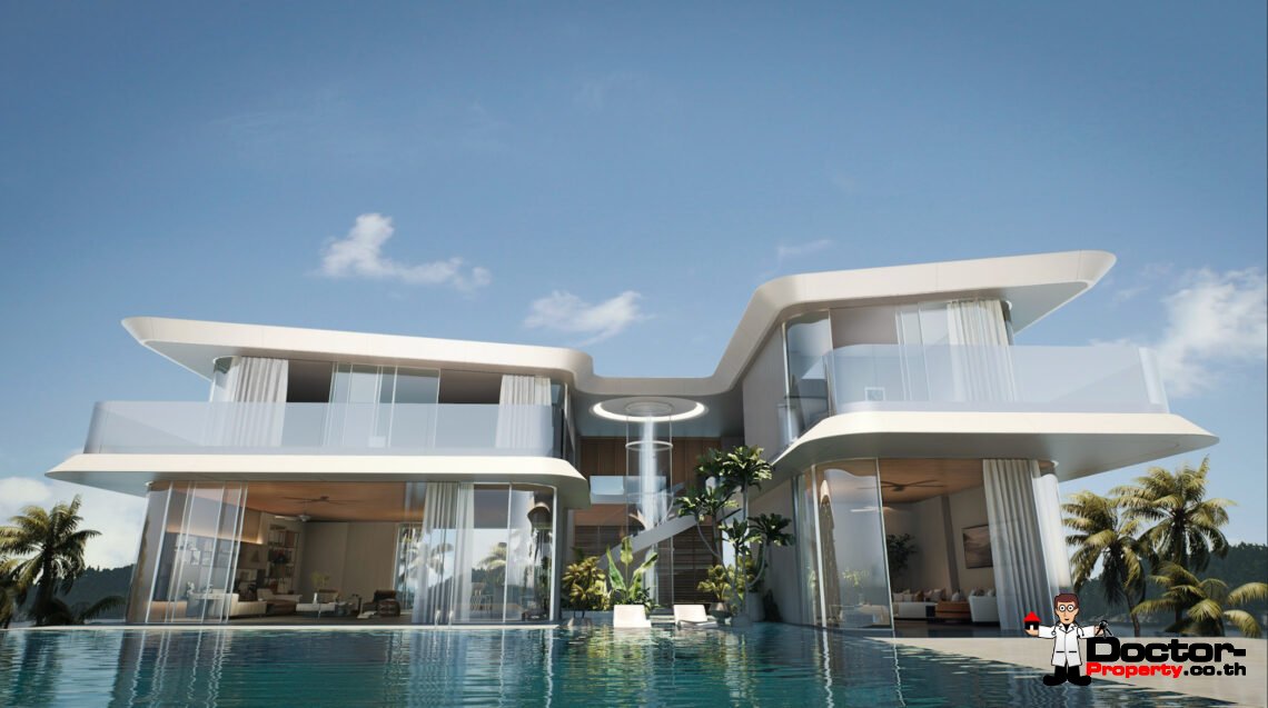 Luxury 4 Bedroom Pool Villa with Sea View in Bang Por, Koh Samui – For Sale