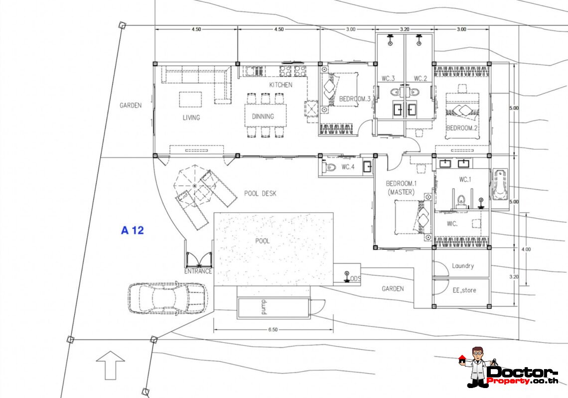 Modern 3 Bedroom Pool Villa in Mae Nam, Koh Samui – For Sale