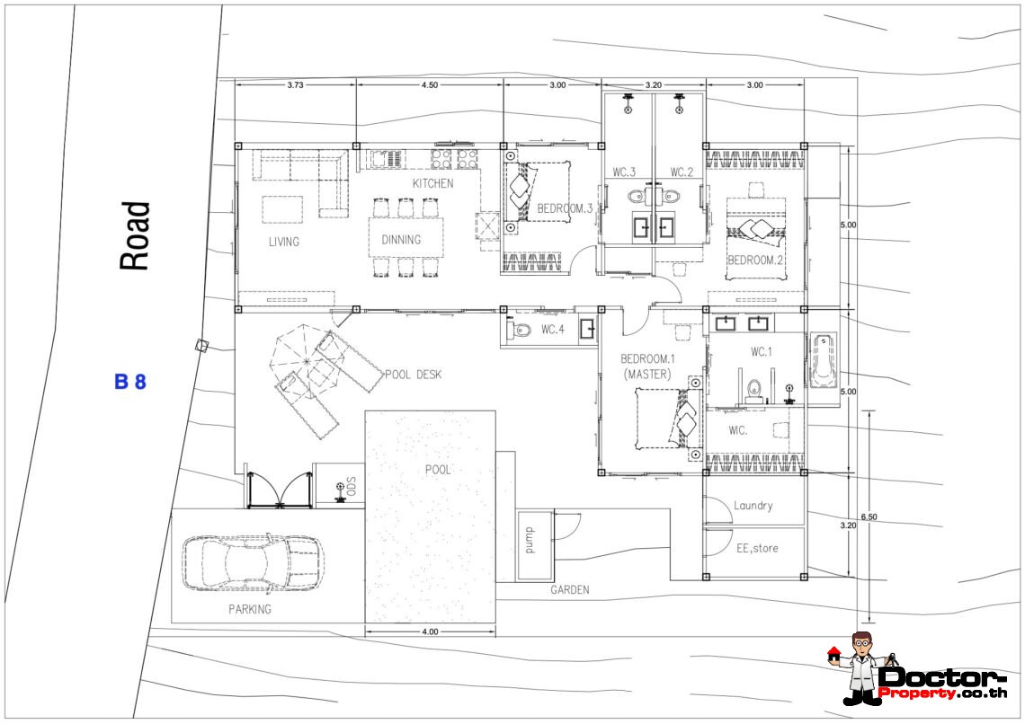 Modern 3 Bedroom Pool Villa in Mae Nam, Koh Samui – For Sale