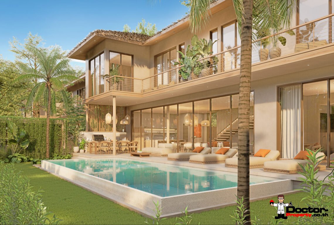 Modern Tropical 4-5 Bedroom Pool Villa in Mae Nam, Koh Samui – For Sale