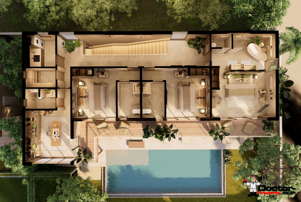 Modern Tropical 4-5 Bedroom Pool Villa in Mae Nam, Koh Samui – For Sale