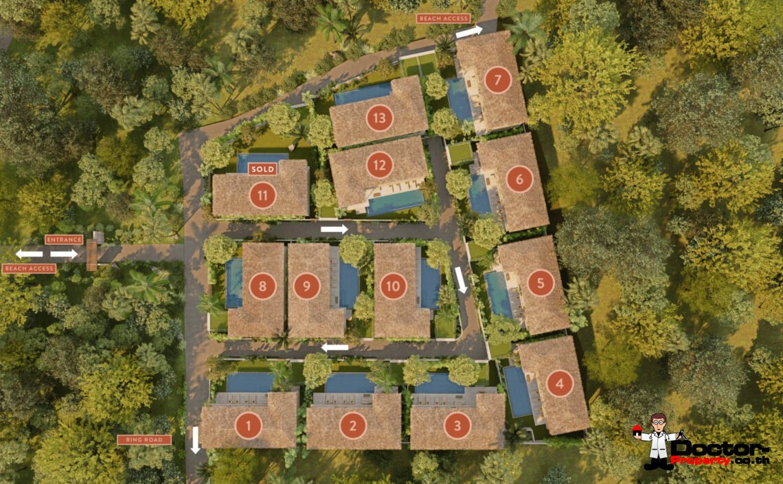 Modern Tropical 4-5 Bedroom Pool Villa in Mae Nam, Koh Samui – For Sale