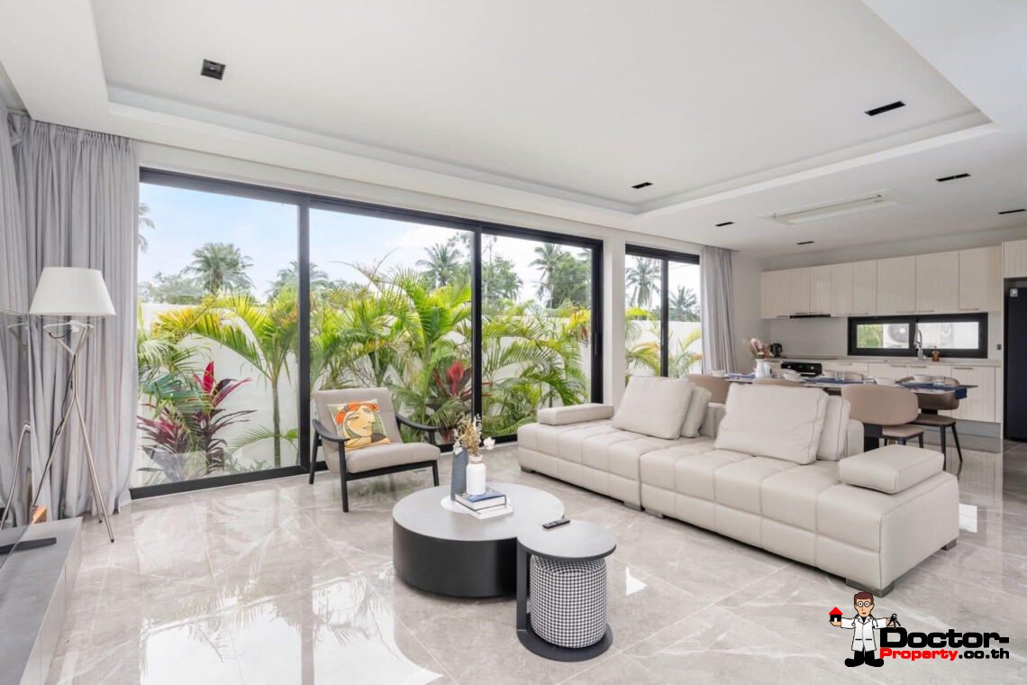 New Modern 3 Bedroom Pool Villa in Na Mueang, Koh Samui – For Sale