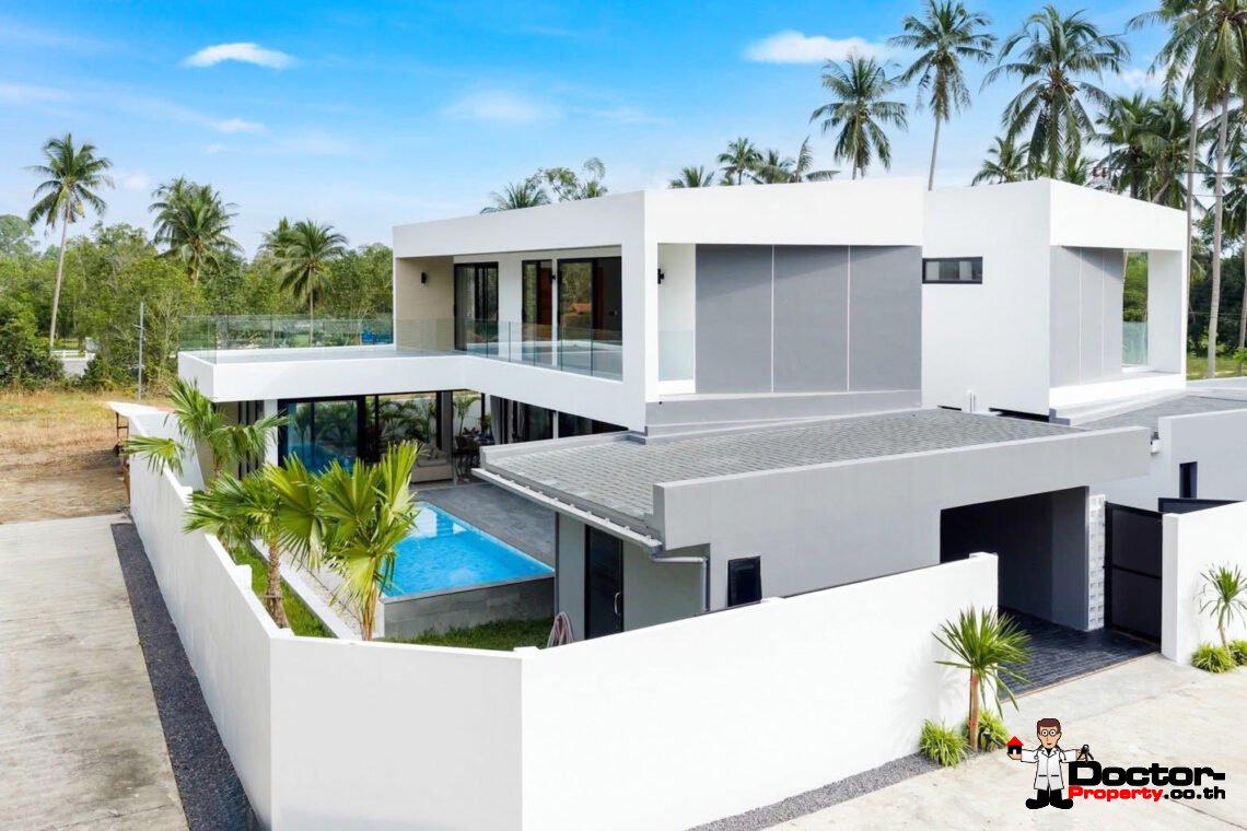 New Modern 3 Bedroom Pool Villa in Na Mueang, Koh Samui – For Sale
