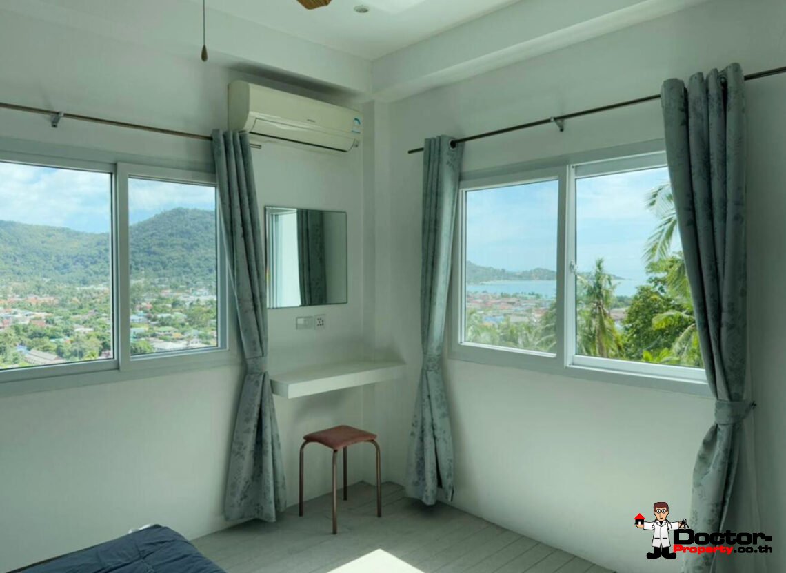 3 Bedroom Pool Villa with Partial Sea View in Lamai, Koh Samui – For Sale