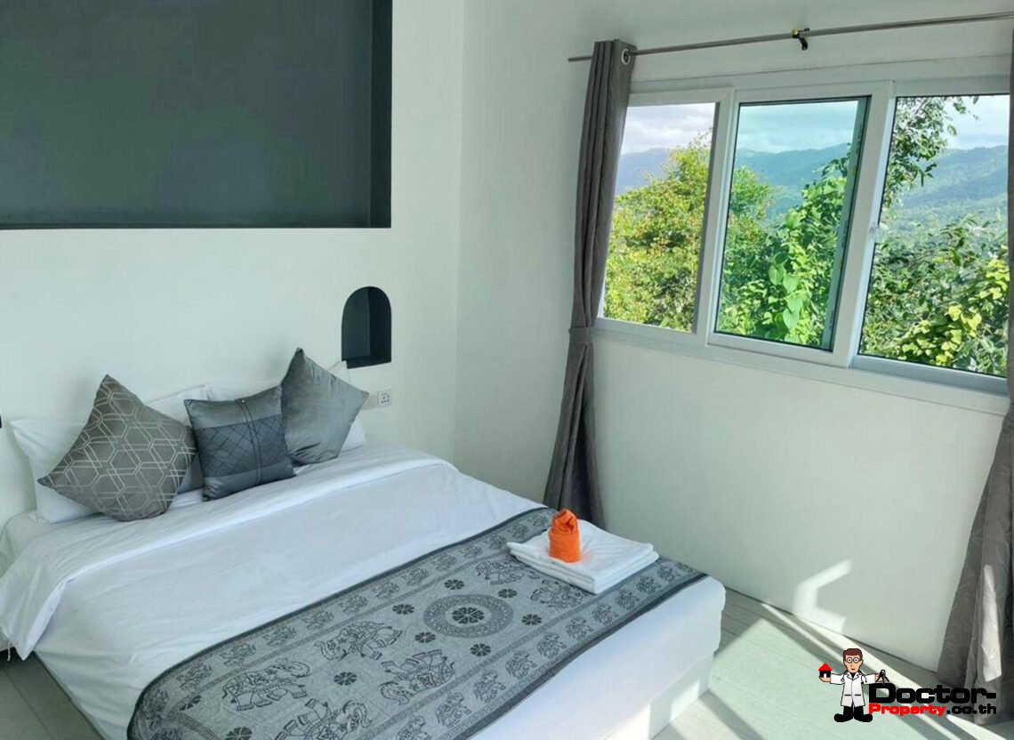 3 Bedroom Pool Villa with Partial Sea View in Lamai, Koh Samui – For Sale